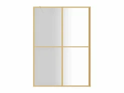 Discount Mampara puerta ducha vidrio transparente ESG 140x195 cm ES469481 Dorado