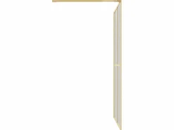 Discount Mampara puerta ducha vidrio transparente ESG 140x195 cm ES469481 Dorado