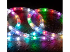 Outlet Ledkia Manguera LED Redonda 220V AC 36 LED/m RGB IP65 Corte 100 cm a Medida RGB 2 m Blanco