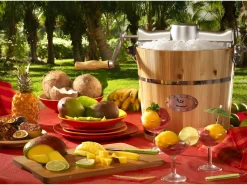 Vente-unique Maquina de hacer helado de madera capacidad 5.5 L GIVRETO
