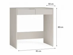 TOPESHOP MARINA 2S – Escritorio para portátil con 2 cajones – Cachemira