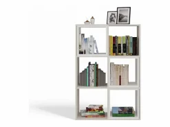 Best MARION - Estantería modular con 6 cubos - Librería con 6 compartimentos - 110x30x75 cm - Mueble de almacenaje Estantería