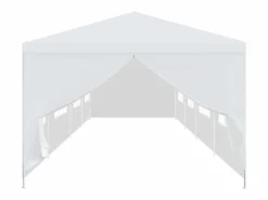 Marquesina de jardín 3x12 m blanca ES992351