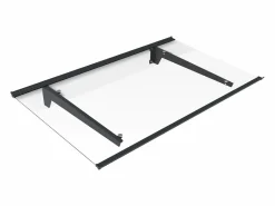 Online marquesina de puerta de aluminio An.150 x Pr.90 cm inclinado negro - DALEPO Marquesina