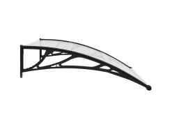 Online Marquesina para puerta PC negro y transparente 120x80 cm ES96930 Marquesina