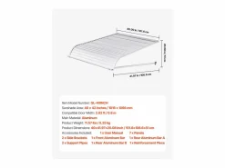 Discount Marquesina SucceBuy para Puerta de Entrada, 101,6 x 106,6 cm, Marquesina Exterior de Aluminio, para Puertas de Entrada, Ventanas de Porche y Balcones Marquesina