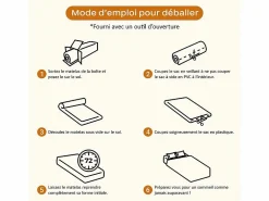 DripeX Matelas 100x200cm - Grosor 26cm - con resortes ensacados - Multicapas Extra Confort 7 Zonas - Hipoaergénico