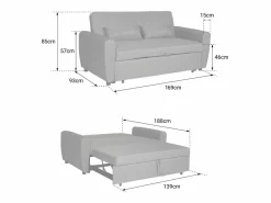 Discount Happy Garden MATT Sofá cama de 2 plazas de terciopelo Verde