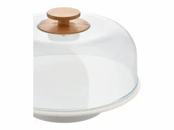 Alessi Mattina, Soporte para tartas de cerámica con campana de PMMA,