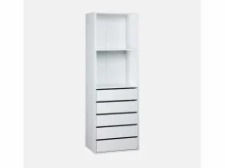 Clearance Sweeek Módulo armario con 5 cajones y 2 estantes Blanco