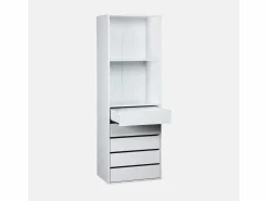 Clearance Sweeek Módulo armario con 5 cajones y 2 estantes Blanco