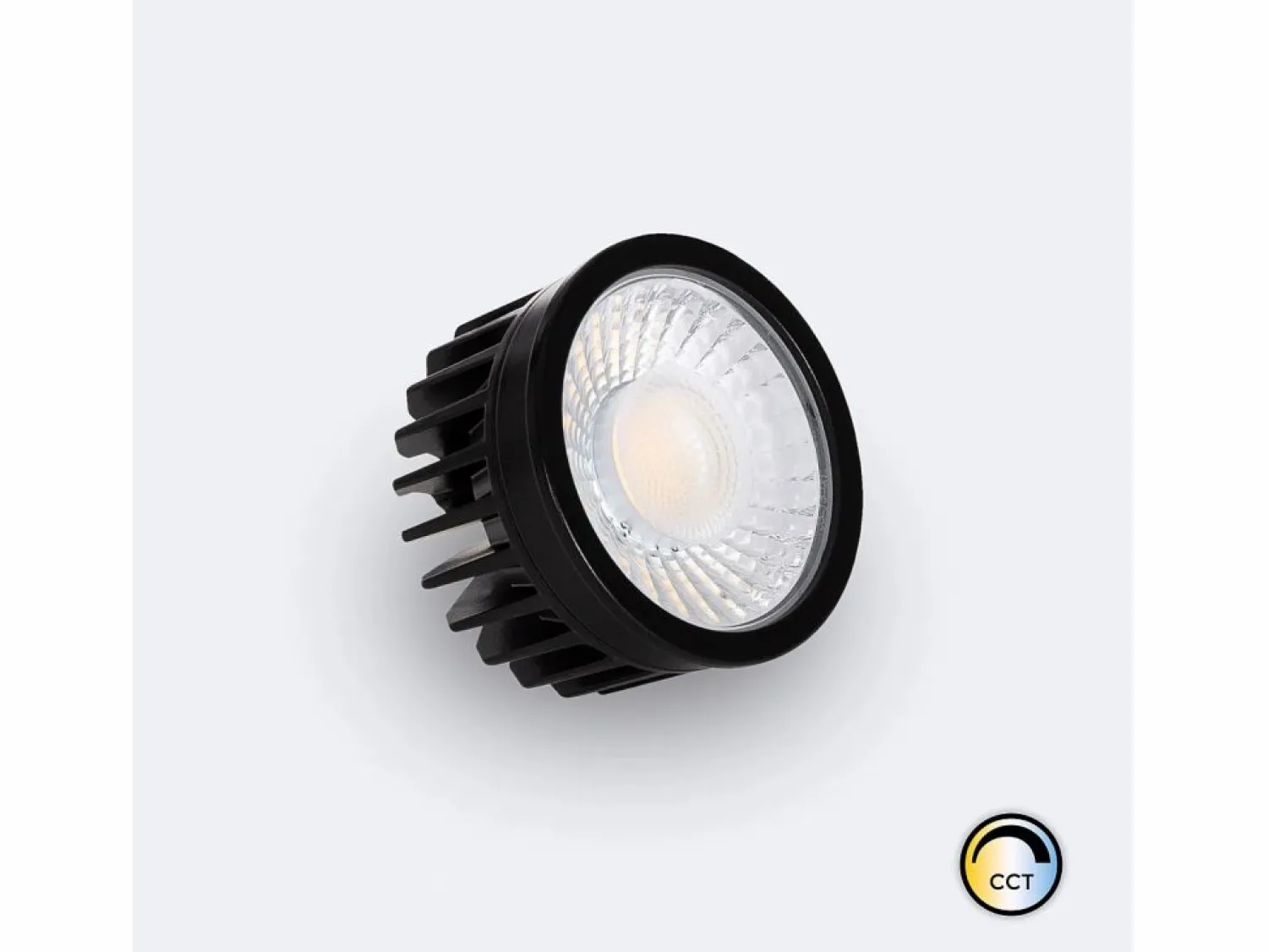 Discount Ledkia Módulo LED 6W CCT Seleccionable Regulable para Aro Downlight GU10 Seleccionable (Cálido-Neutro) Negro