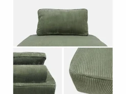 Sweeek Módulo para sofá modular de pana, 1 plaza