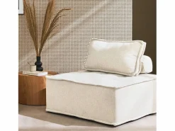 Sweeek Módulo para sofá modular en tela lisa, 1 plaza