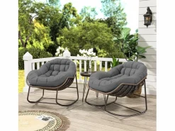 Mecedora - Mecedora extragrande - con asiento tapizado,