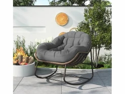 Mecedora - Mecedora extragrande - con asiento tapizado,