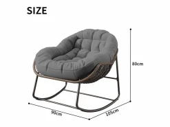 Mecedora - Mecedora extragrande - con asiento tapizado,