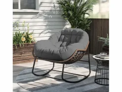Mecedora - Mecedora extragrande - con asiento tapizado,