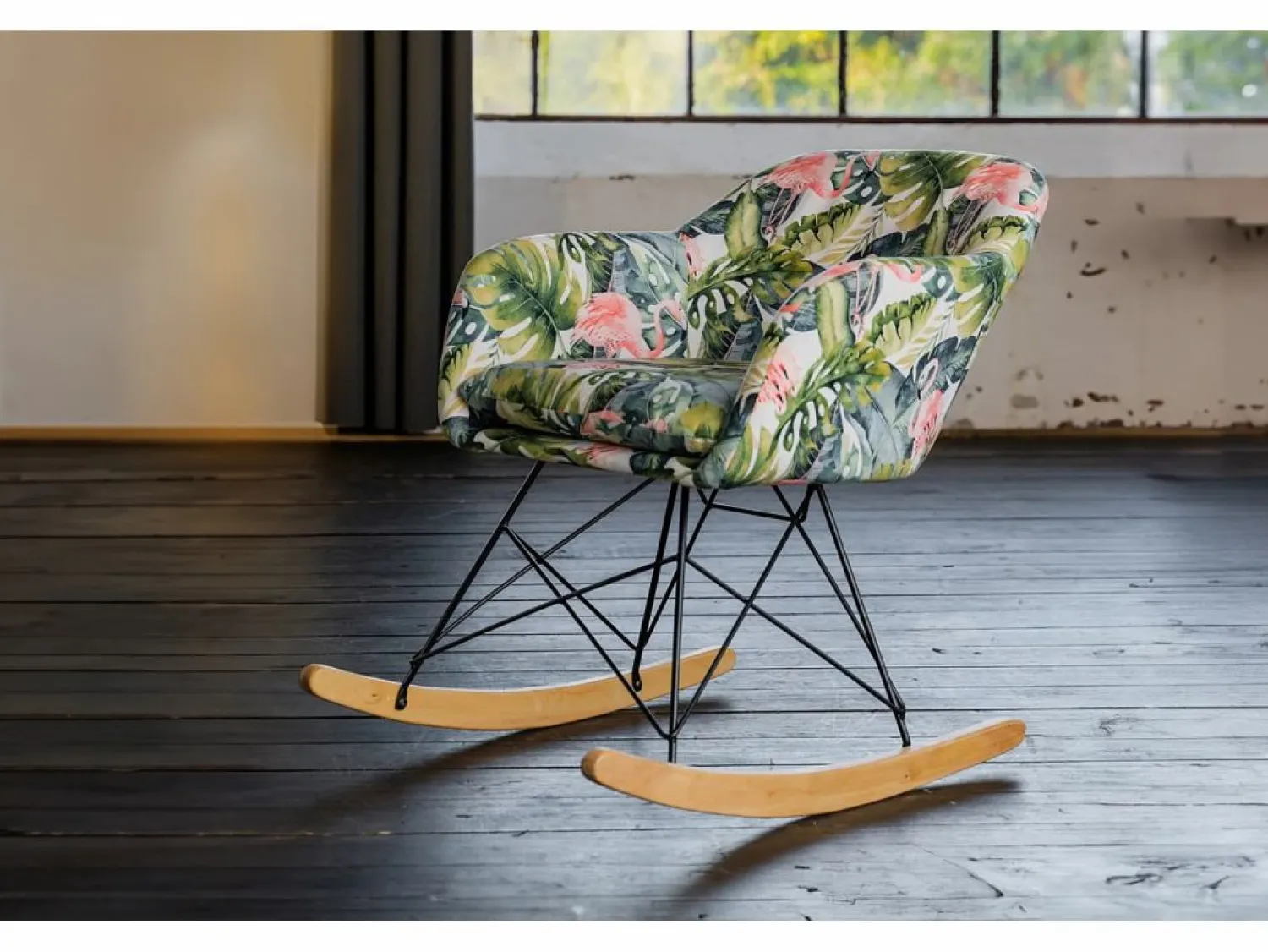 Clearance mecedora - tela tejida - STELLA Sillón Balancín