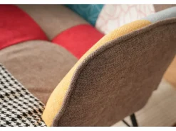 Mecedora con reposapiés - 69,5 x 50 x 88,5 cm - Esponja + fibras de polipropileno - Sillón Balancín