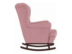 Sale Mecedora con respaldo alto de terciopelo y madera maciza Sillón Balancín