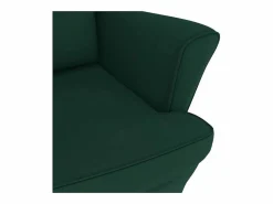 vidaxl Mecedora con respaldo alto de terciopelo y madera maciza
