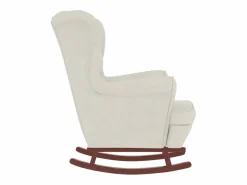 Sale Mecedora con respaldo alto de terciopelo y madera maciza Sillón Balancín