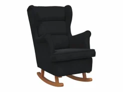 Best Mecedora con respaldo alto de terciopelo y madera maciza Sillón Balancín