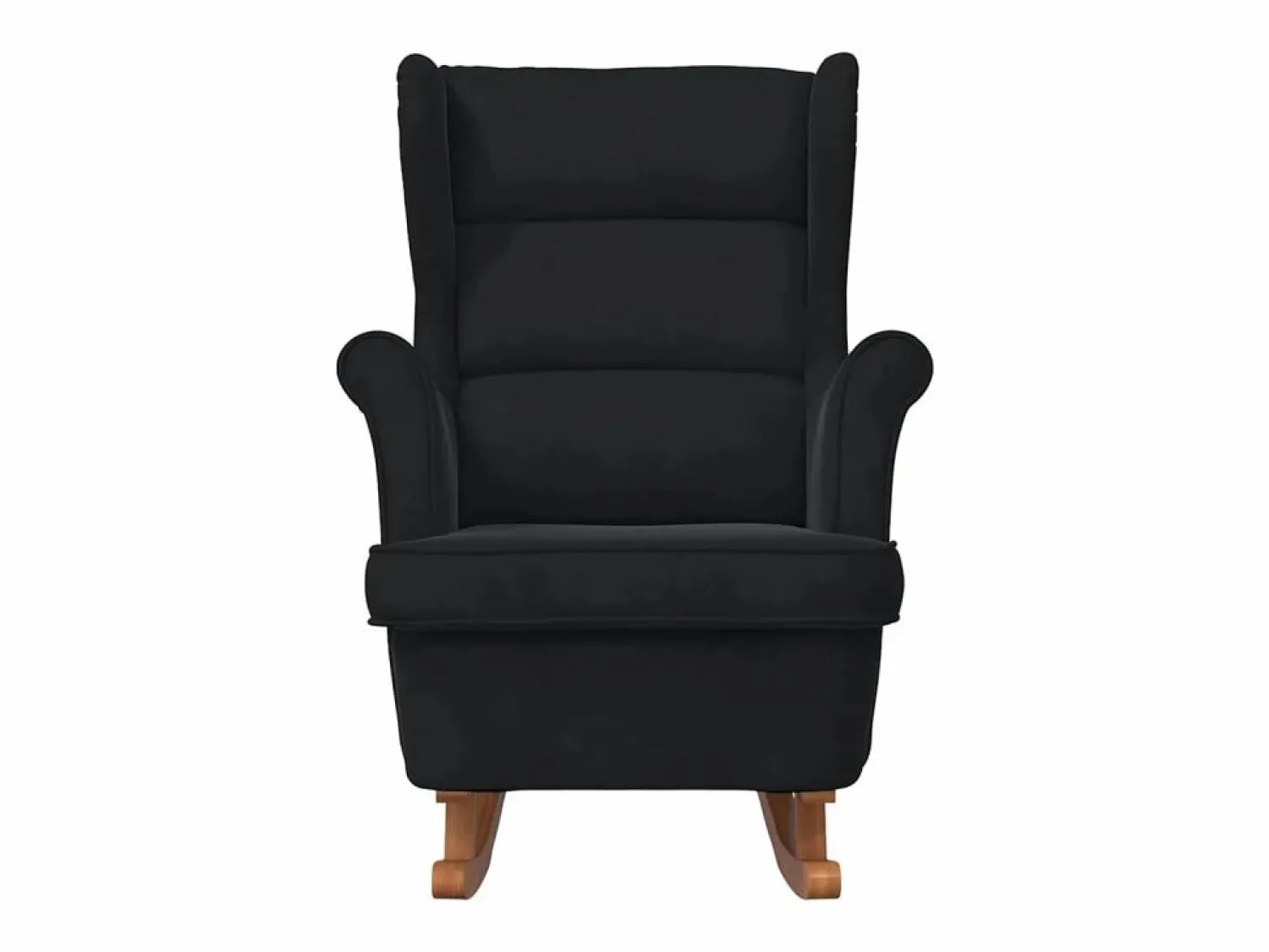 Best Mecedora con respaldo alto de terciopelo y madera maciza Sillón Balancín