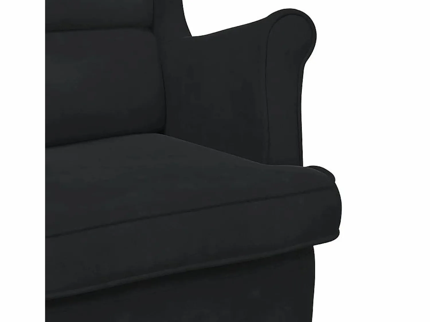 Best Mecedora con respaldo alto de terciopelo y madera maciza Sillón Balancín