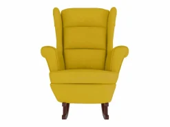 Outlet Mecedora con respaldo alto de terciopelo madera maciza Sillón Balancín