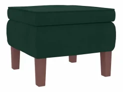 vidaxl Mecedora con respaldo alto de terciopelo oscuro y madera maciza