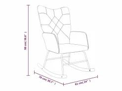 vidaxl Mecedora con taburete tela patchwork