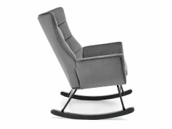Best Mecedora de diseño en terciopelo con reposabrazos Market Sillón Balancín