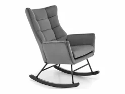 Best Mecedora de diseño en terciopelo con reposabrazos Market Sillón Balancín