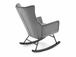 Best Mecedora de diseño en terciopelo con reposabrazos Market Sillón Balancín