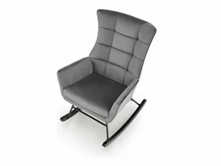 Best Mecedora de diseño en terciopelo con reposabrazos Market Sillón Balancín