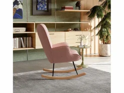 Sale Mecedora de peluche de osito de peluche, sillón de lectura acolchado, respaldo a cuadros, color Rosa