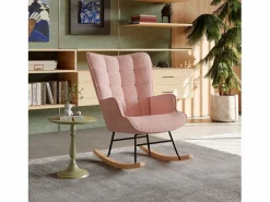 Sale Mecedora de peluche de osito de peluche, sillón de lectura acolchado, respaldo a cuadros, color Rosa