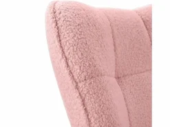 Sale Mecedora de peluche de osito de peluche, sillón de lectura acolchado, respaldo a cuadros, color Rosa