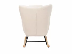 Discount Mecedora de peluche suave con reposacabezas y reposapiés Sillón Balancín