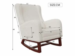 Mecedora, Mecedora - Silla con patas retráctiles - Blanca