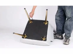 Sale Mecedora moderna tapizada en terciopelo para sala de estar, con respaldo alto y patas de madera, color Sillón Balancín|Sillón De Piel