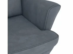 Clearance vidaxl Mecedora orejera de terciopelo oscuro y madera maciza Gris
