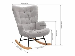 Clearance Mecedora para adultos - Mecedora ergonómica para exteriores - Para sala de estar - Jardín - Dormitorio - Sillón Balancín