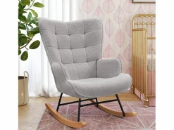 Clearance Mecedora para adultos - Mecedora ergonómica para exteriores - Para sala de estar - Jardín - Dormitorio - Sillón Balancín