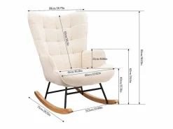 Hot Mecedora para adultos - Mecedora ergonómica para exteriores - Para salón - Jardín - Dormitorio - Sillón Balancín