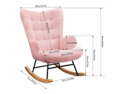 Mecedora para adultos - Mecedora ergonómica para exteriores - Para sala de estar - Jardín - Dormitorio -