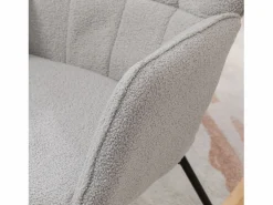 New Mecedora, silla mecedora, estructura de acero y patas de madera, color Sillón Balancín