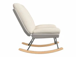 Hot Mecedora tapizada con respaldo ajustable para sala de estar y dormitorio Blanco